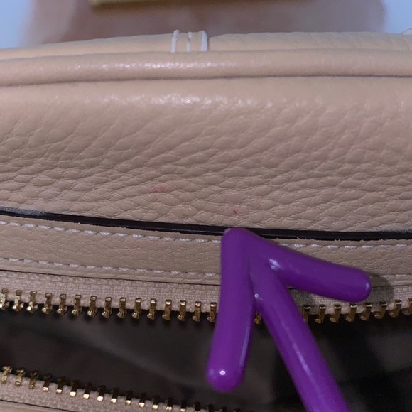 COACH 10526 Satchel Pepled Shoulder Bag Hand Bag Leather Beige - Picture 15 of 16